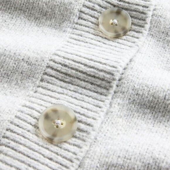 Gap Women's CashSoft Oversized Chunky Cardigan in Lt Heather Grey Size Large - Picture 3 of 6